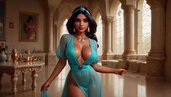 Prenses Jasmine’in Amı Ve Götü, Aladdin’in Devasa Aletiyle Paramparça Ediliyor; Bu Ai Yapımı Sahnede Her Şey Var.