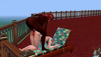 Ateşli Sarışın, Esmerle Buharlı Bir Sahnede Lezbiyen Aşk Yaşıyor.