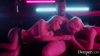 Kayden Kross Ve Kenna James Sıcak Vip Striptiz Kulübü Karşılaşmasında