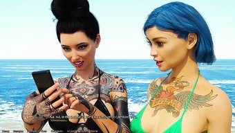 Plajda Büyük Doğal Göğüslerle Baştan Çıkarın Ve Tatmin Edin